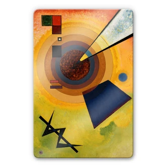 Glass Print Kandinsky - Green and Red 