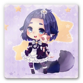 Glasbild La Doll Blanche - Chibi Esther 