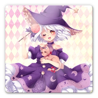 Glasbild La Doll Blanche - Little Witch 