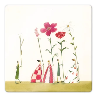 Glasbild Leffler - Blumenträger 