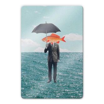 Glass Print Léon - Can't get wet 