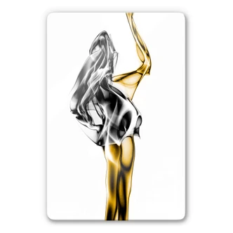 Glasbild Marini - Gold und Silber 