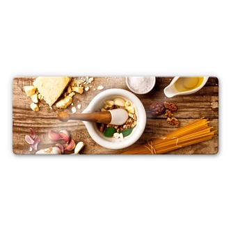 Glasbild Laercio - Pesto Rezept - Panorama 