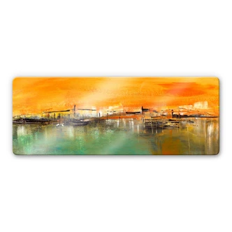 Glasschilderijen Niksic - Aan het Water - Panorama 