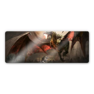 Tableau en verre - Combat de dragons - Panorama 