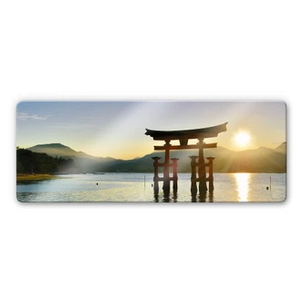 Glasbild Itsukushima Schrein - Panorama 