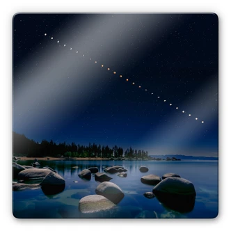 Tableau sur verre Zhu - Phases lunaires 