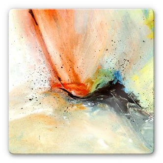 Glasschilderijen Katarina Niksic - Uitbraak - vierkant 