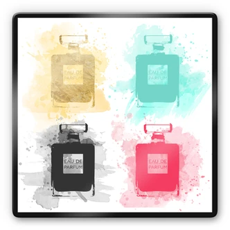 Glasbild Eau de Parfum Aquarell - bunt 