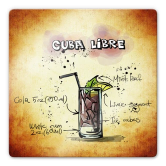 Cuba Libre - Recipe Glass art 