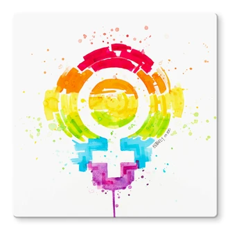 Tableau en verre - Buttafly - Social Movement - Female 