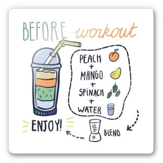 Glasbild Before Workout - quadratisch 