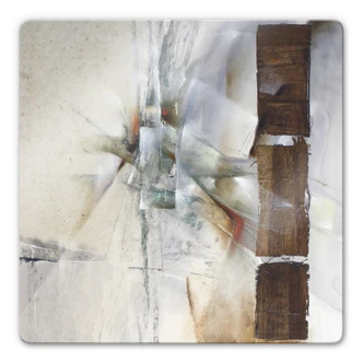 Glasbild Schmucker - Weisse Komposition 