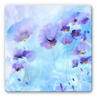 Glasbild Niksic - Rhapsody Blue - quadratisch 