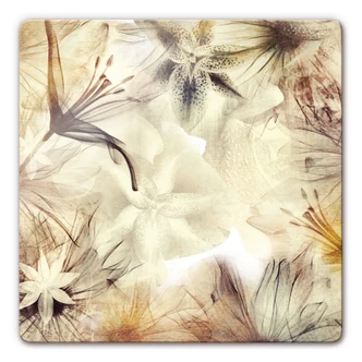 Tableau en verre - Fleurs Nébuleuses 