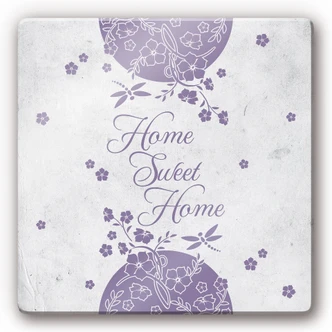 Glasbild Home Sweet Home - quadratisch 