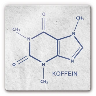 Glasbild Koffein 