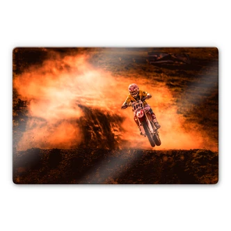 Glasbild Igor - Motorcross 