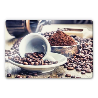 Glasbild Kaffeeträume 