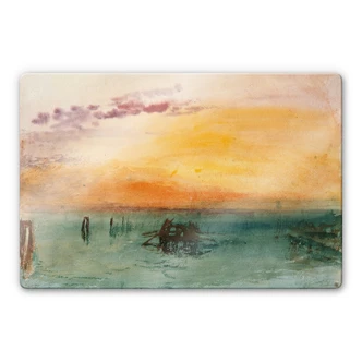 Glasbild Turner - Venedig von Fusina aus gesehen 
