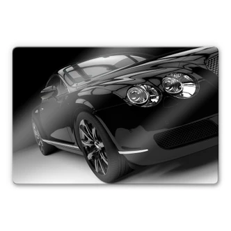 Tableau en verre - Metallic Car Black 02 