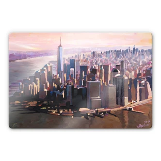 Tableau en verre - Bleichner - Manhattan Freedom Tableau en verre - Bleichner - Manhattan Freedom