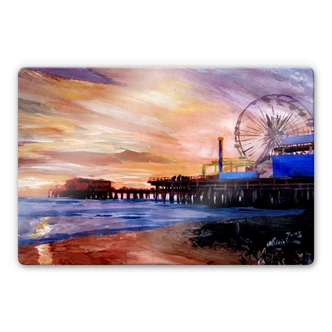 Tableau en verre - Bleichner - Santa Monica Pier 