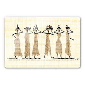 Glasbild Ägyptische Frauen 