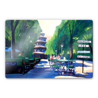 Tableau en verre - Bleichner - Tour chinoise à Munich 