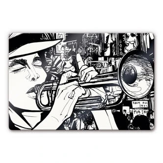 Glasbild Sound of a Street Musician 