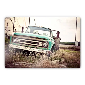 Tableau en verre - American rusted Truck 