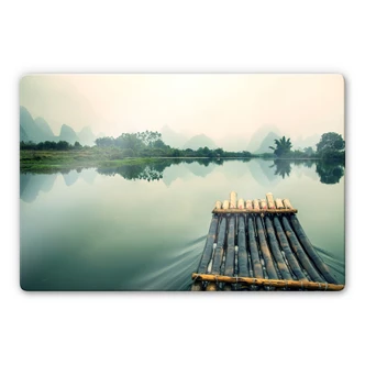 Glasbild Floßfahrt in China 