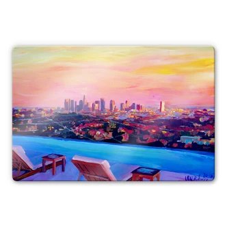 Glasbild Bleichner - Los Angeles 