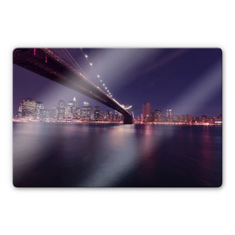Glasschilderijen Lights in New York City 