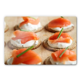 Glasbild Salmon Appetizer 