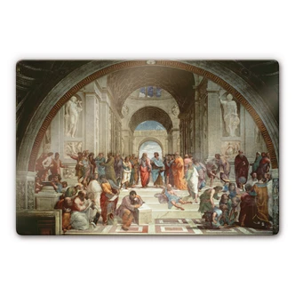 Tableau en verre - Raphaël - L'École d'Athènes 