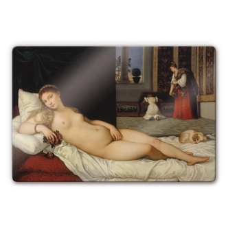 Tizian - The Venus of Urbino Glass art Tizian - The Venus of Urbino Glass art