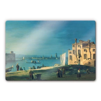 Tableau en verre - Canaletto - Vue de île de Murano 