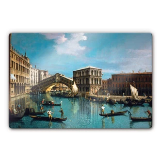 Tableau en verre - Canaletto - Le pont du Rialto 