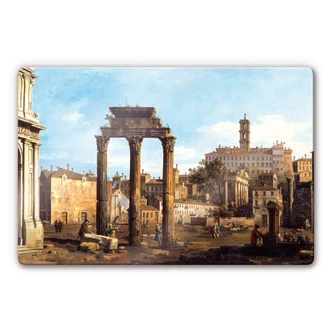 Tableau en verre - Canaletto - Le temple de Castor et Pollux Tableau en verre - Canaletto - Le temple de Castor et Pollux