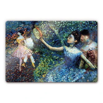 Glasbild Degas - Tänzerin mit Tambourin 