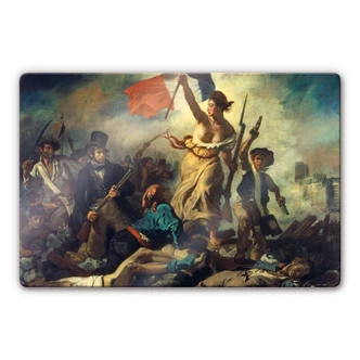 Glasbild Delacroix - Die Freiheit führt das Volk 