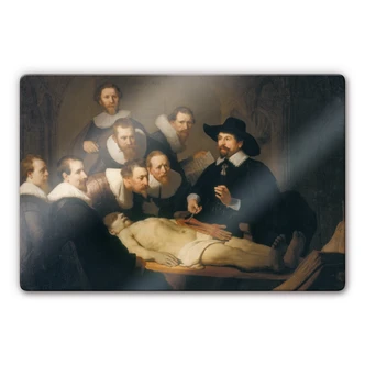 Tableau en verre - Rembrandt - La leçon d'Anatomie Tableau en verre - Rembrandt - La leçon d'Anatomie