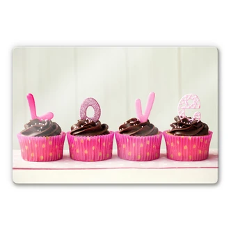 Glasbild Lovely Cupcakes 