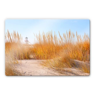Tableau en verre - Phare sur la plage 