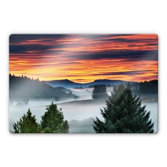 Fog in the mountains Glass art Fog in the mountains Glass art