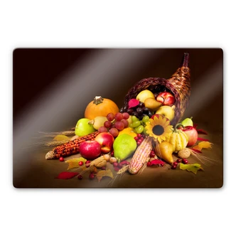 Glasbild Herbst im Füllhorn 