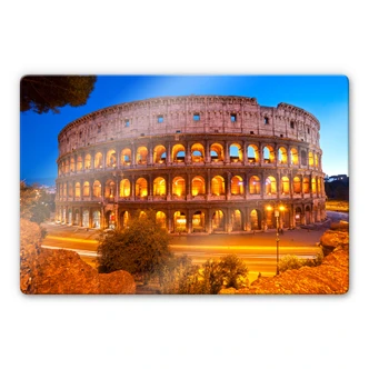 Colosseum at night Glass art 
