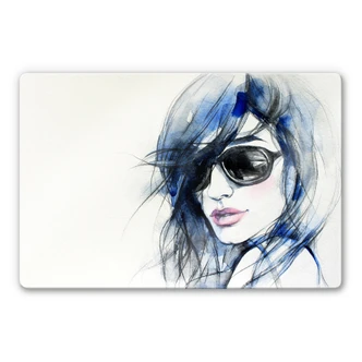 I wear my sunglasses Glass art 