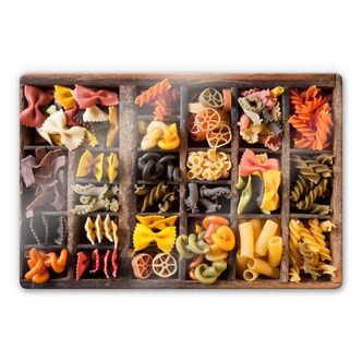 Glasbild Collection of Noodles 